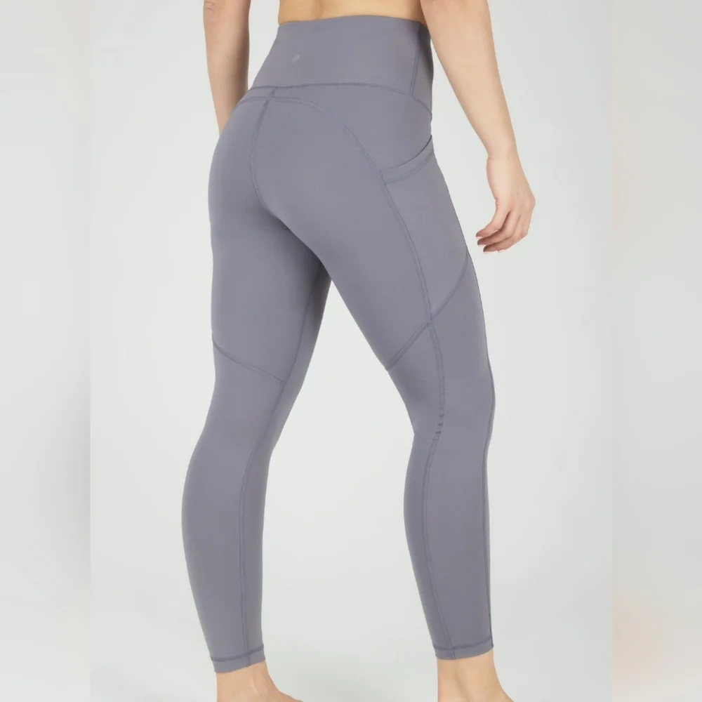 NWT 90 Degree by Reflex Grey Squat Proof High Waist Legging Size XS - Picture 3 of 13